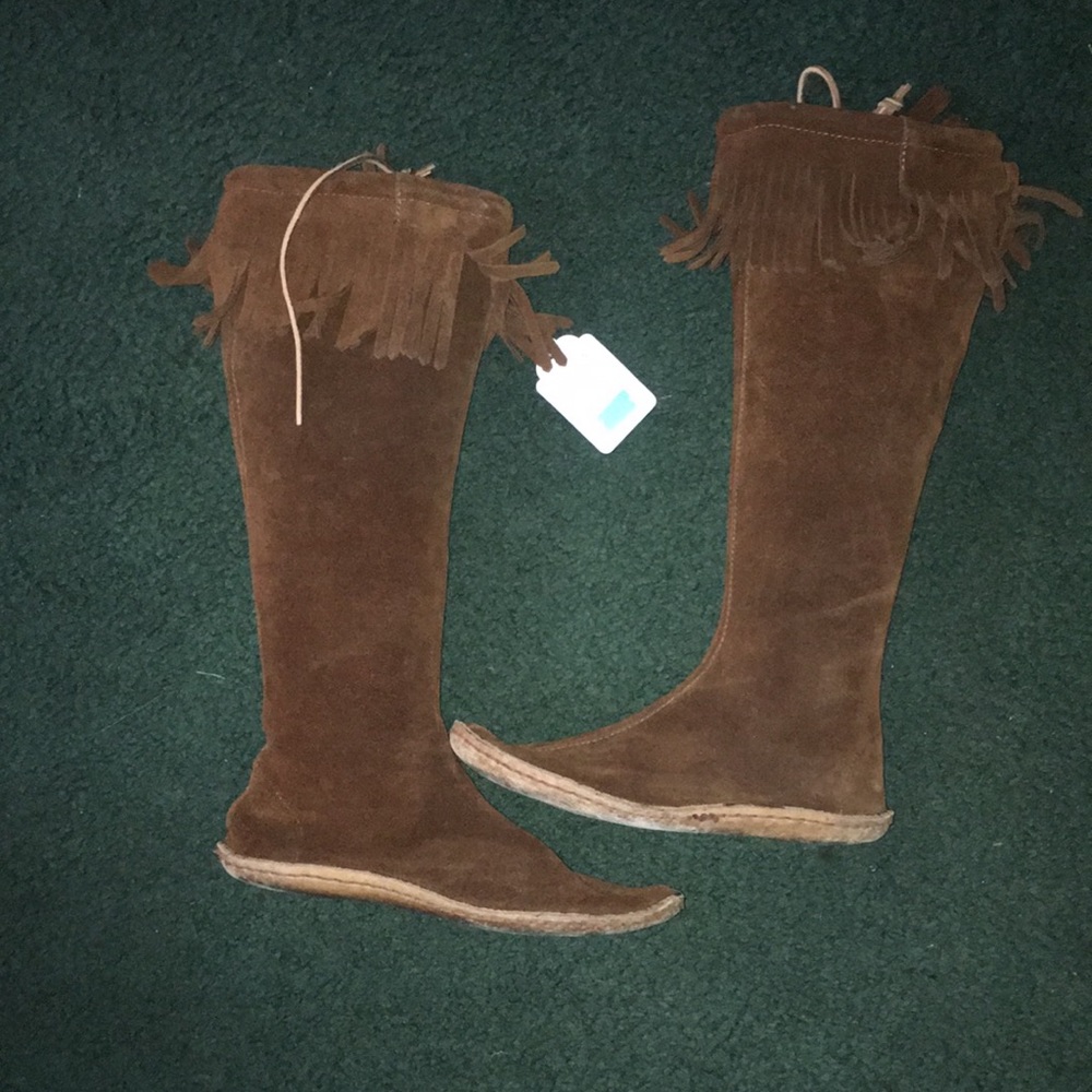 Bohemian Custom Made Leather Boots Vintage Moccasins Burning Man Festival